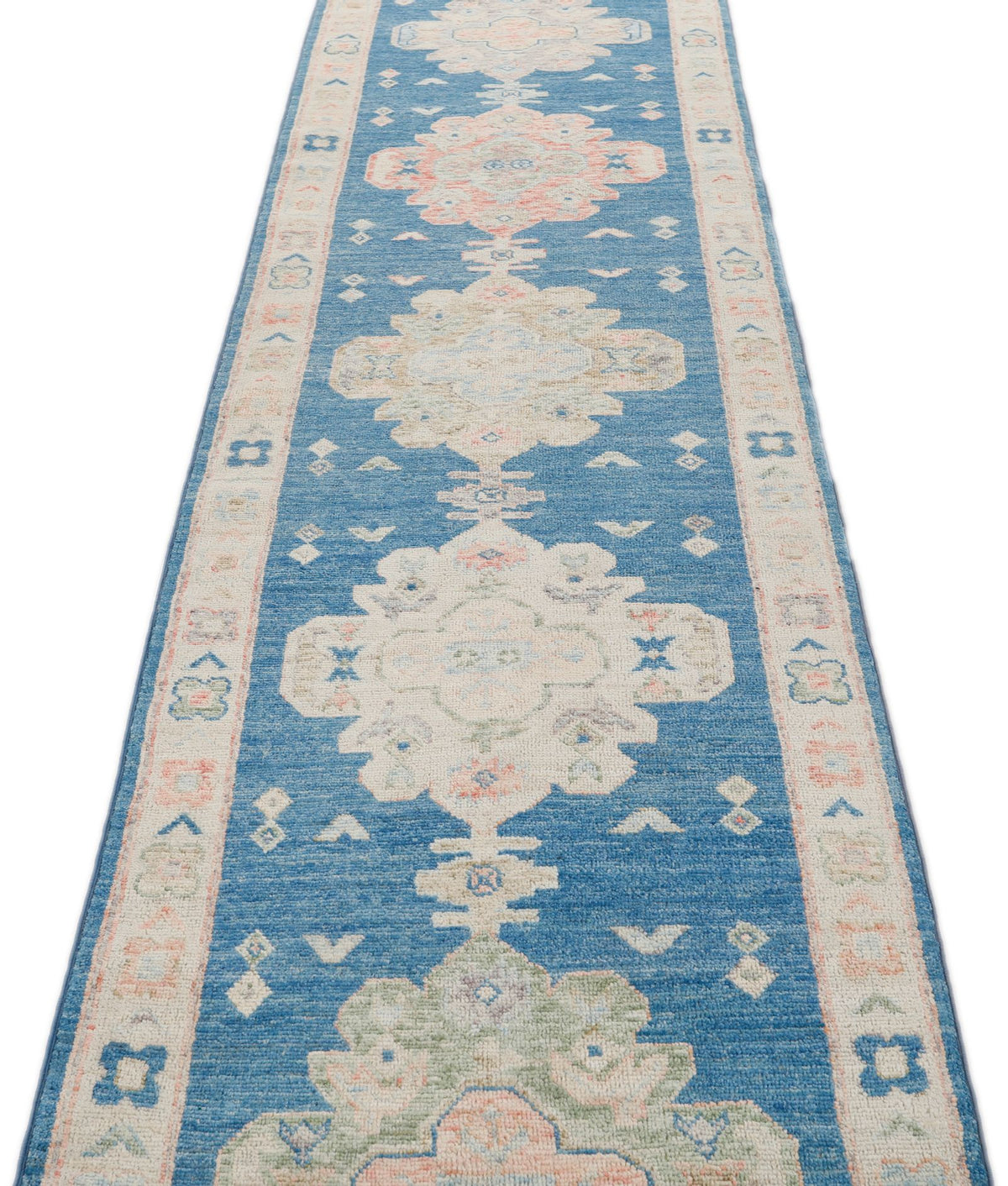 3x17 Navy and Ivory Oushak Runner