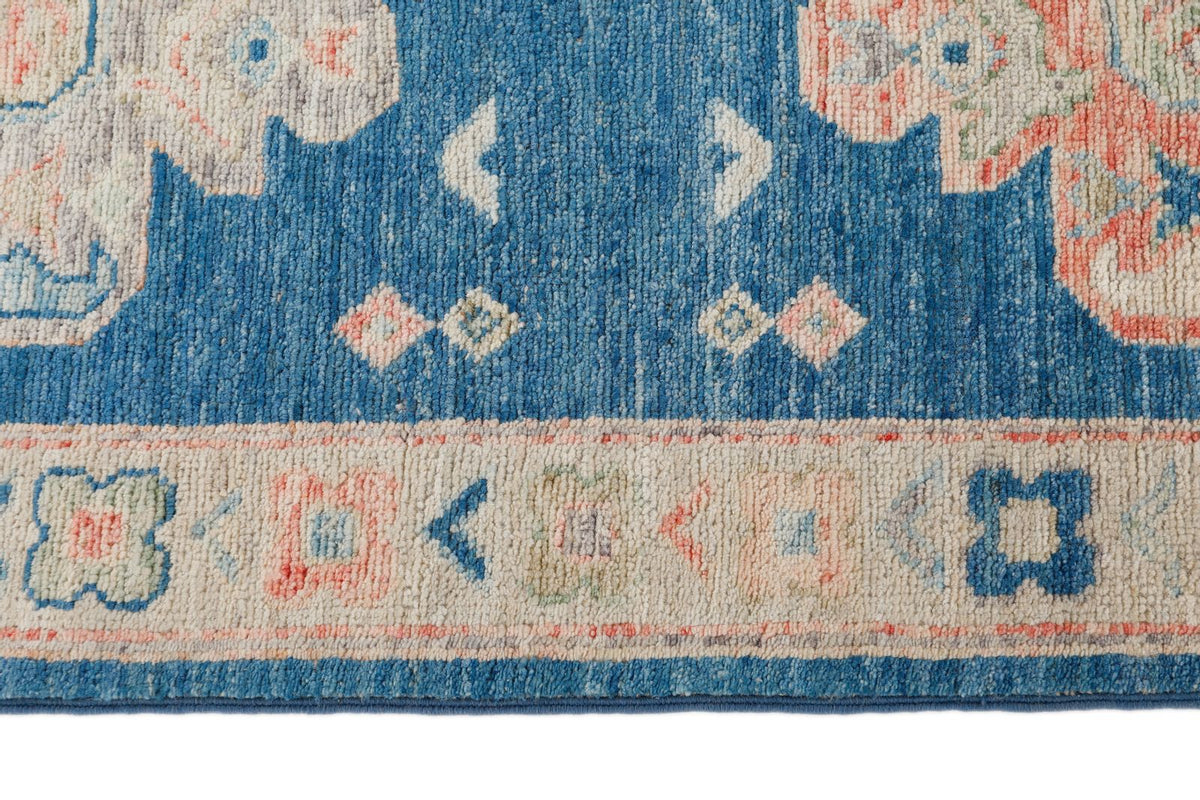 3x17 Navy and Ivory Oushak Runner