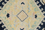 3x9 Navy and Multicolor Turkish Oushak Runner