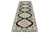 3x9 Navy and Multicolor Turkish Oushak Runner