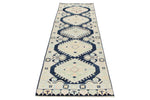 3x9 Navy and Multicolor Turkish Oushak Runner
