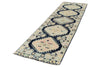 3x9 Navy and Multicolor Turkish Oushak Runner