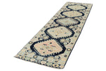 3x9 Navy and Multicolor Turkish Oushak Runner