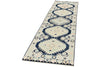3x9 Navy and Multicolor Turkish Oushak Runner