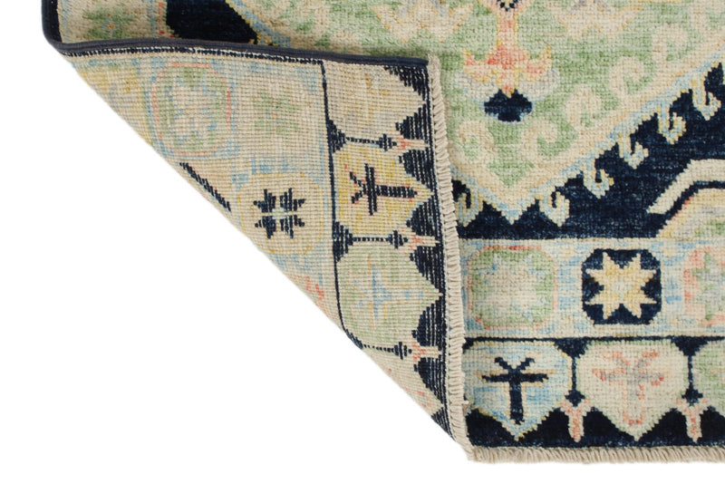 3x9 Navy and Multicolor Turkish Oushak Runner