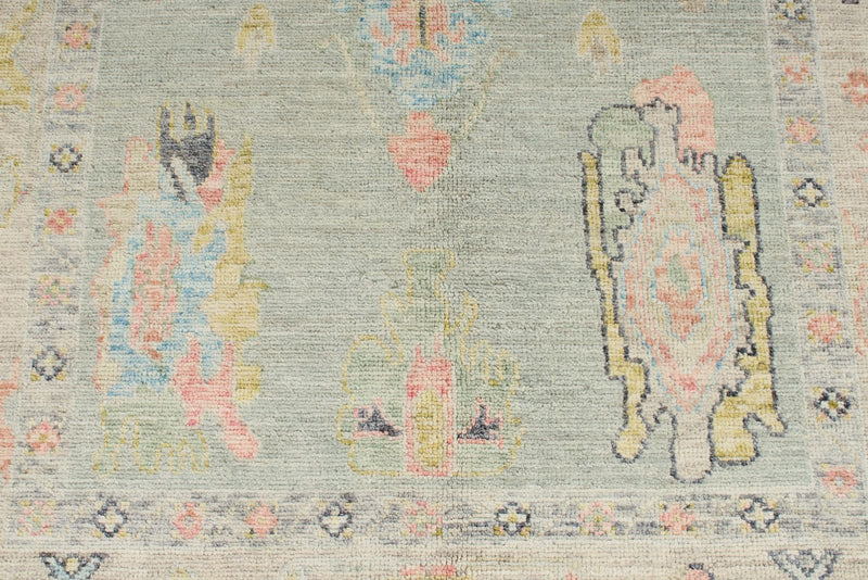 4x6 Gray and Beige Turkish Oushak Rug