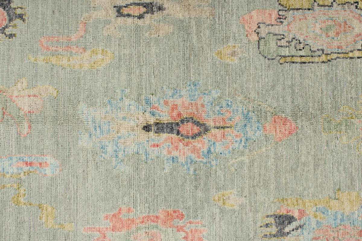 4x6 Gray and Beige Turkish Oushak Rug