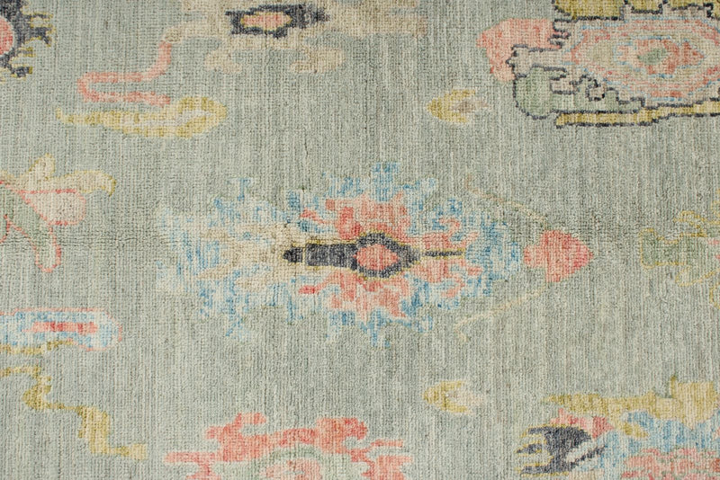 4x6 Gray and Beige Turkish Oushak Rug