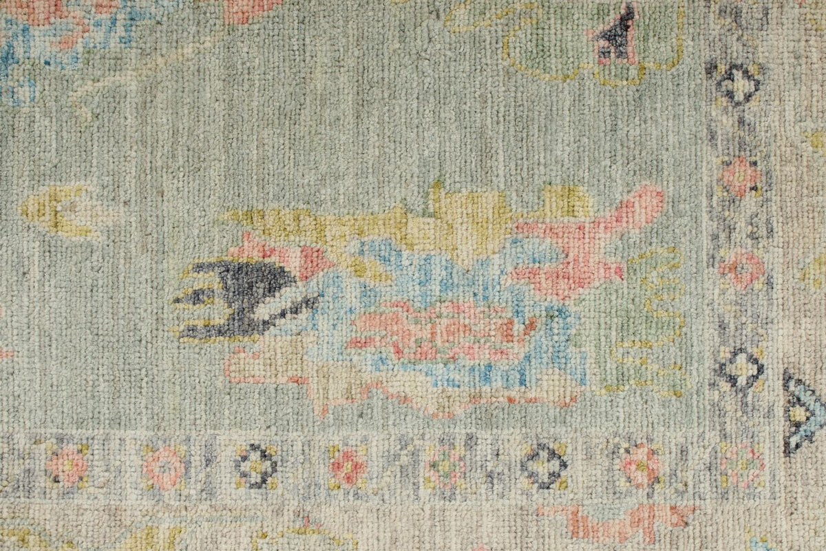 4x6 Gray and Beige Turkish Oushak Rug