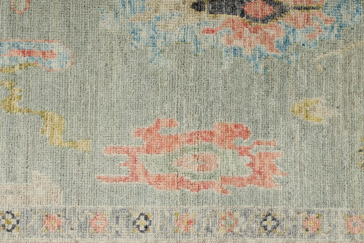 4x6 Gray and Beige Turkish Oushak Rug