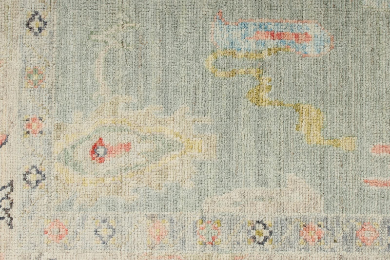 4x6 Gray and Beige Turkish Oushak Rug