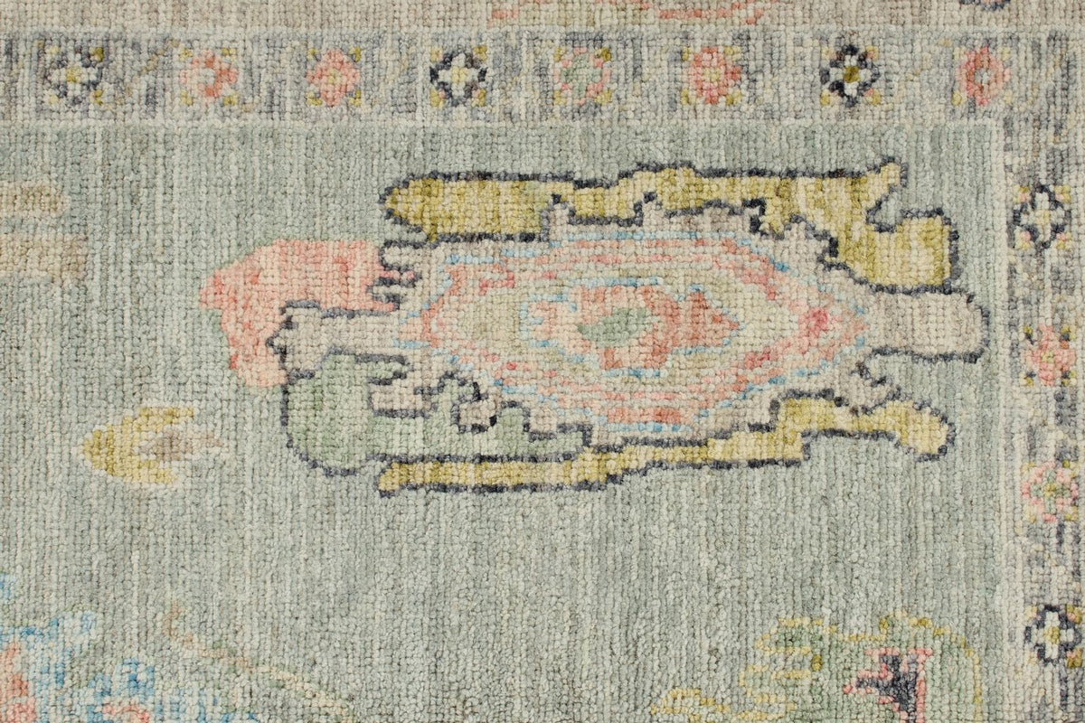 4x6 Gray and Beige Turkish Oushak Rug