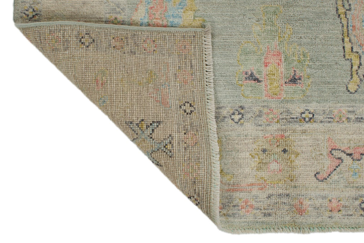 4x6 Gray and Beige Turkish Oushak Rug