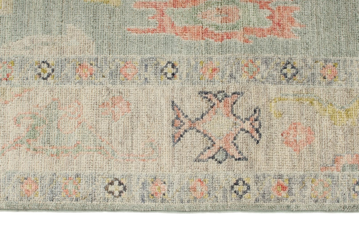 4x6 Gray and Beige Turkish Oushak Rug