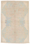 4x6 Gray and Ivory Turkish Oushak Rug