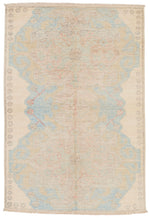 4x6 Gray and Ivory Turkish Oushak Rug