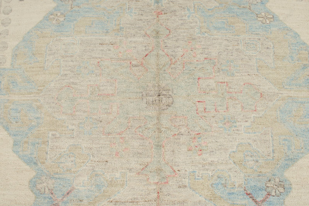 4x6 Gray and Ivory Turkish Oushak Rug
