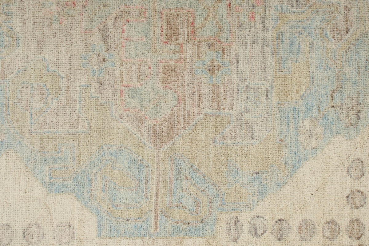 4x6 Gray and Ivory Turkish Oushak Rug