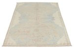 4x6 Gray and Ivory Turkish Oushak Rug