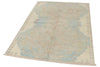 4x6 Gray and Ivory Turkish Oushak Rug