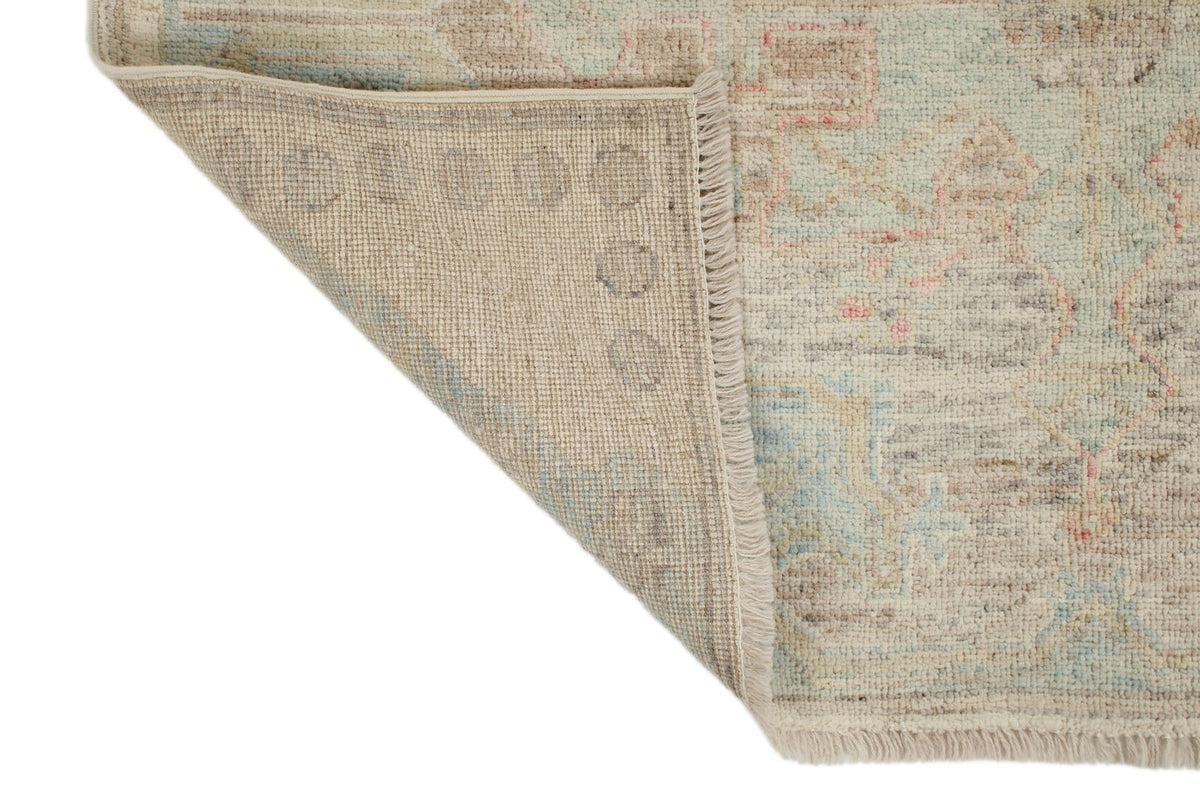 4x6 Gray and Ivory Turkish Oushak Rug