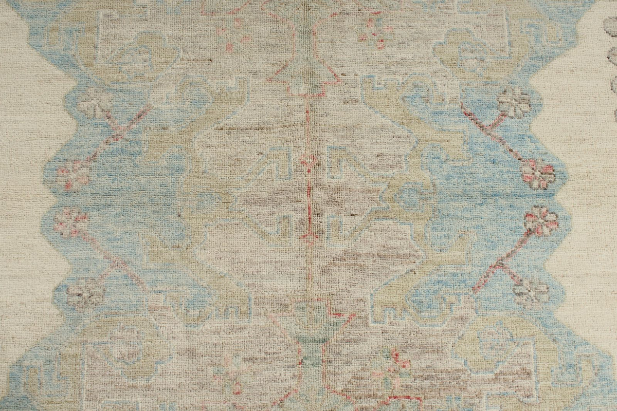 4x6 Gray and Ivory Turkish Oushak Rug