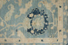 8x10 Blue and Ivory Turkish Oushak Rug