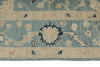 8x10 Blue and Ivory Turkish Oushak Rug