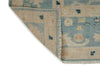 8x10 Blue and Ivory Turkish Oushak Rug
