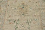 5x18 Ivory and Gray Turkish Oushak Runner