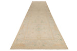 5x18 Ivory and Gray Turkish Oushak Runner