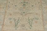 5x18 Ivory and Gray Turkish Oushak Runner