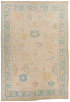 12x18 Ivory and Light Blue Turkish Oushak Rug