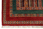 9x12 Multicolor and Red Turkish Tribal Rug