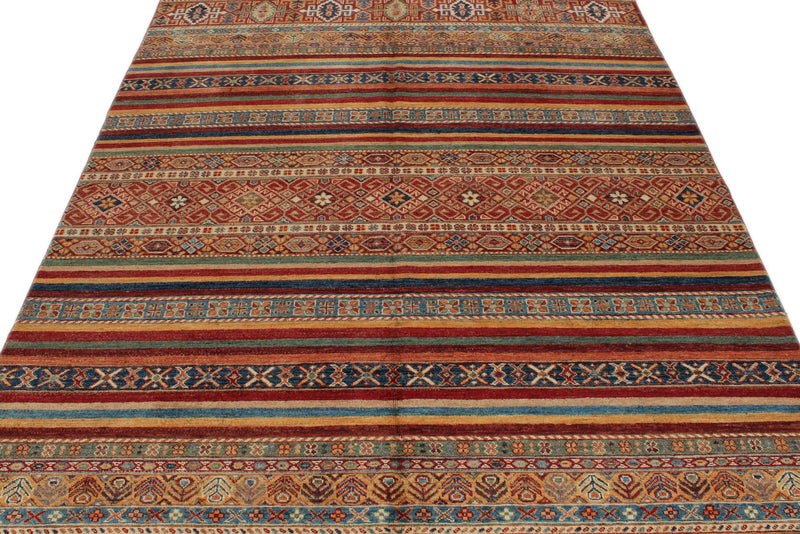 6x9 Multicolor Tribal Rug