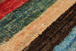 5x7 Brown and Multicolor Tribal Rug