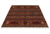 5x7 Brown and Multicolor Tribal Rug