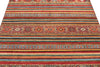 5x7 Brown and Multicolor Tribal Rug