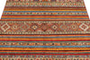 5x6 Brown and Multicolor Tribal Rug