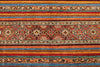 5x6 Brown and Multicolor Tribal Rug