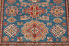 5x7 Light Blue and Ivory Kazak Tribal Rug