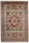 6x9 Gray and Multicolor Turkish Tribal Rug