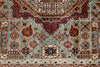 6x9 Gray and Multicolor Turkish Tribal Rug