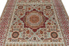 6x9 Gray and Multicolor Turkish Tribal Rug