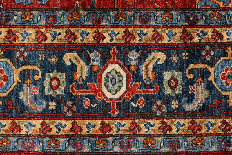 8x10 Red and Navy Anatolian Traditional Rug