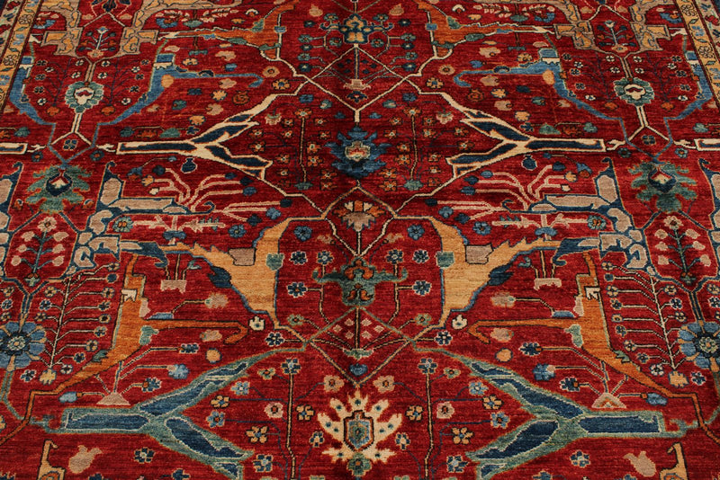 9x12 Red and Navy Anatolian Traditional Rug