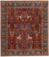 8x10 Dark Rust and Navy Anatolian Traditional Rug