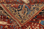 8x10 Dark Rust and Navy Anatolian Traditional Rug