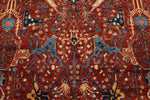 8x10 Dark Rust and Navy Anatolian Traditional Rug