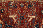 8x10 Dark Rust and Navy Anatolian Traditional Rug